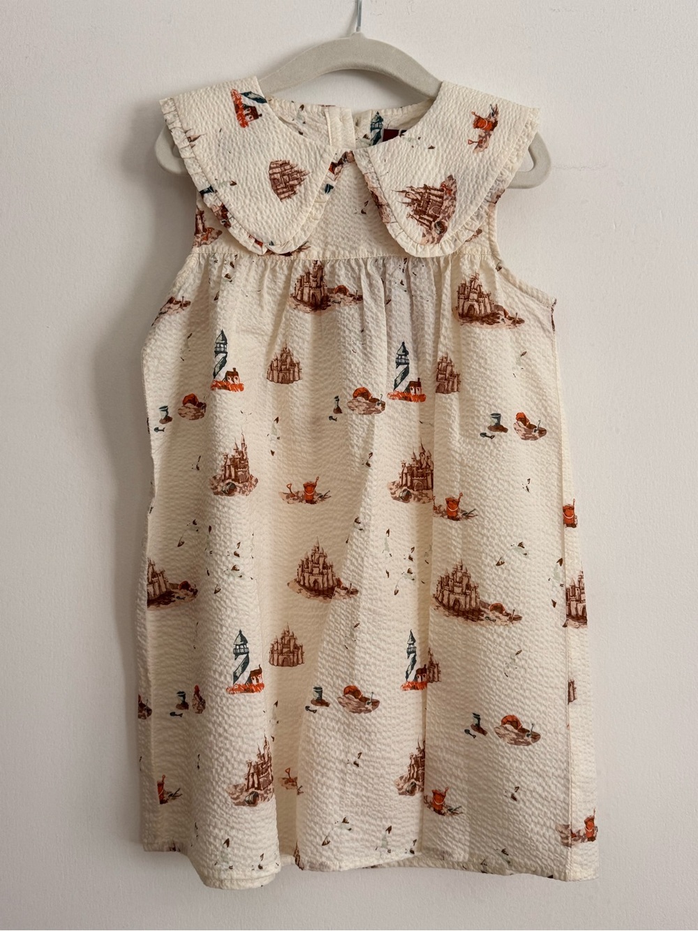 Milkbarn Kids Seersucker Dress | 2-3T | NWT | Sandcastle Lighthouse Print